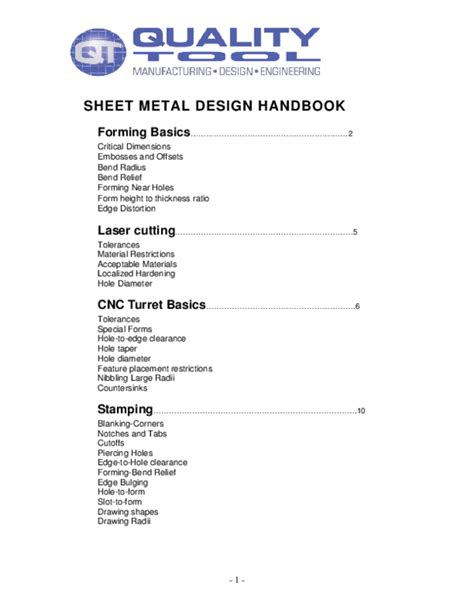 sheet metal specifications pdf|sheet metal design handbook pdf.